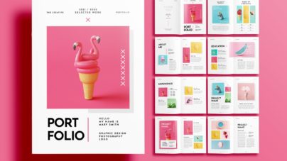 Free-InDesign-Modern-Pink-Portfolio-Layout-Template