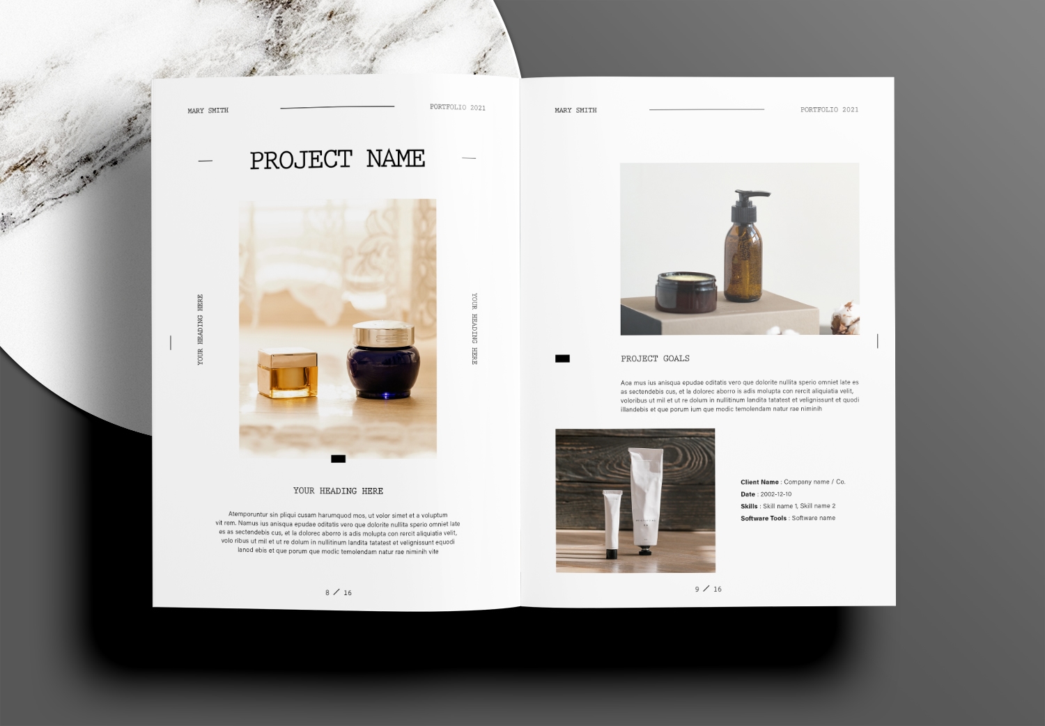 Free Graphic Design Portfolio Layout InDesign Template | Download Free