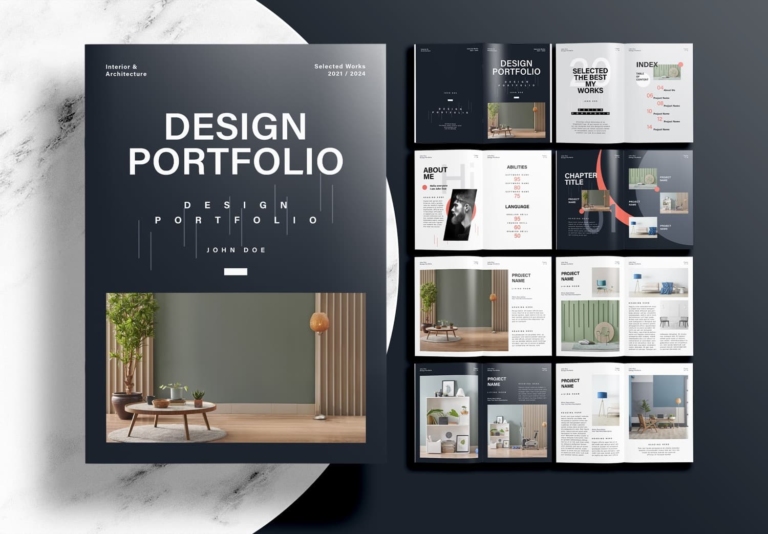 Free Design Portfolio Layout InDesign Template