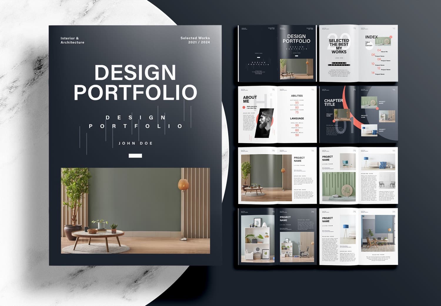 Free Design Portfolio Layout InDesign Template