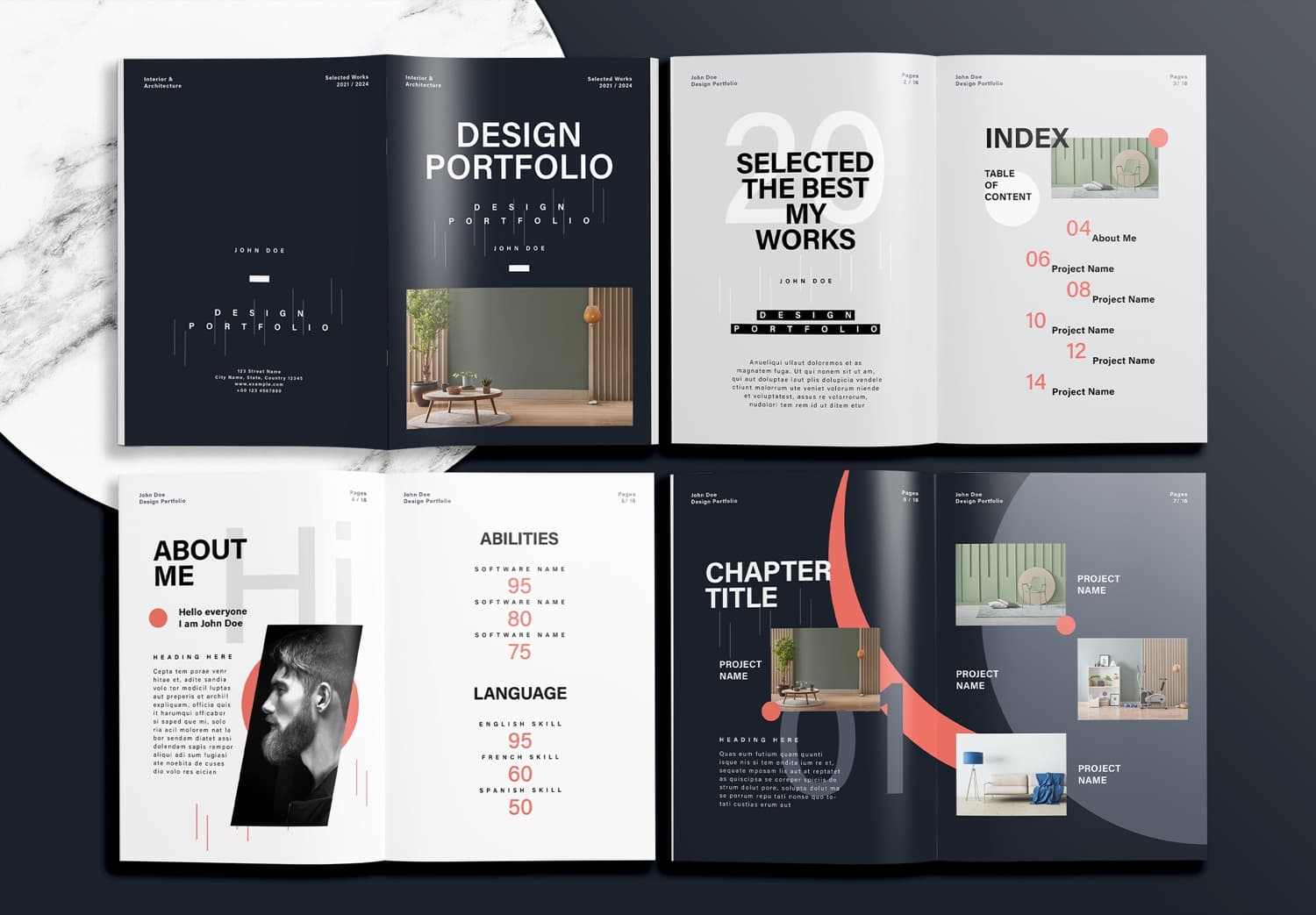 Free Design Portfolio Layout InDesign Template
