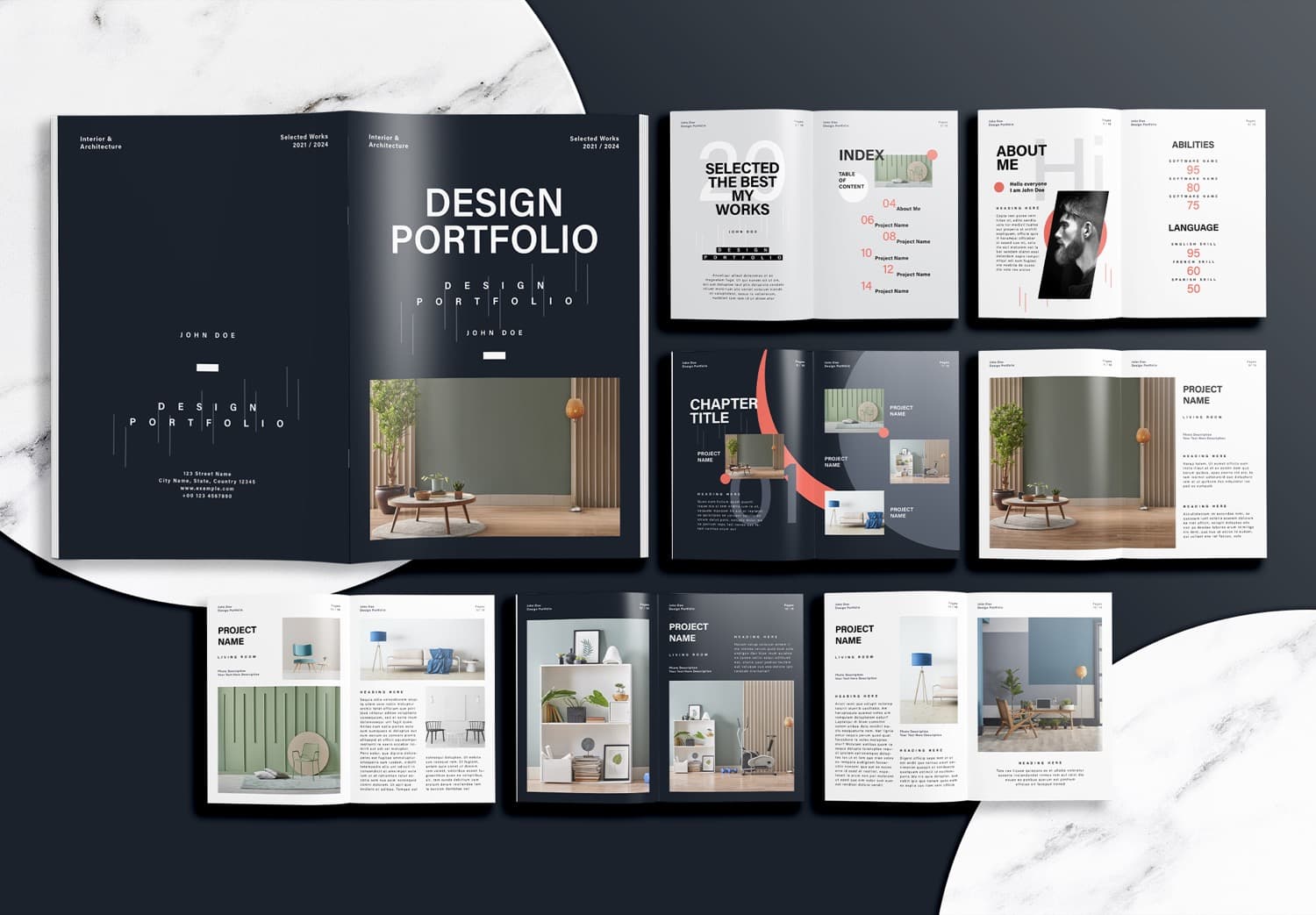 Free Design Portfolio Layout InDesign Template