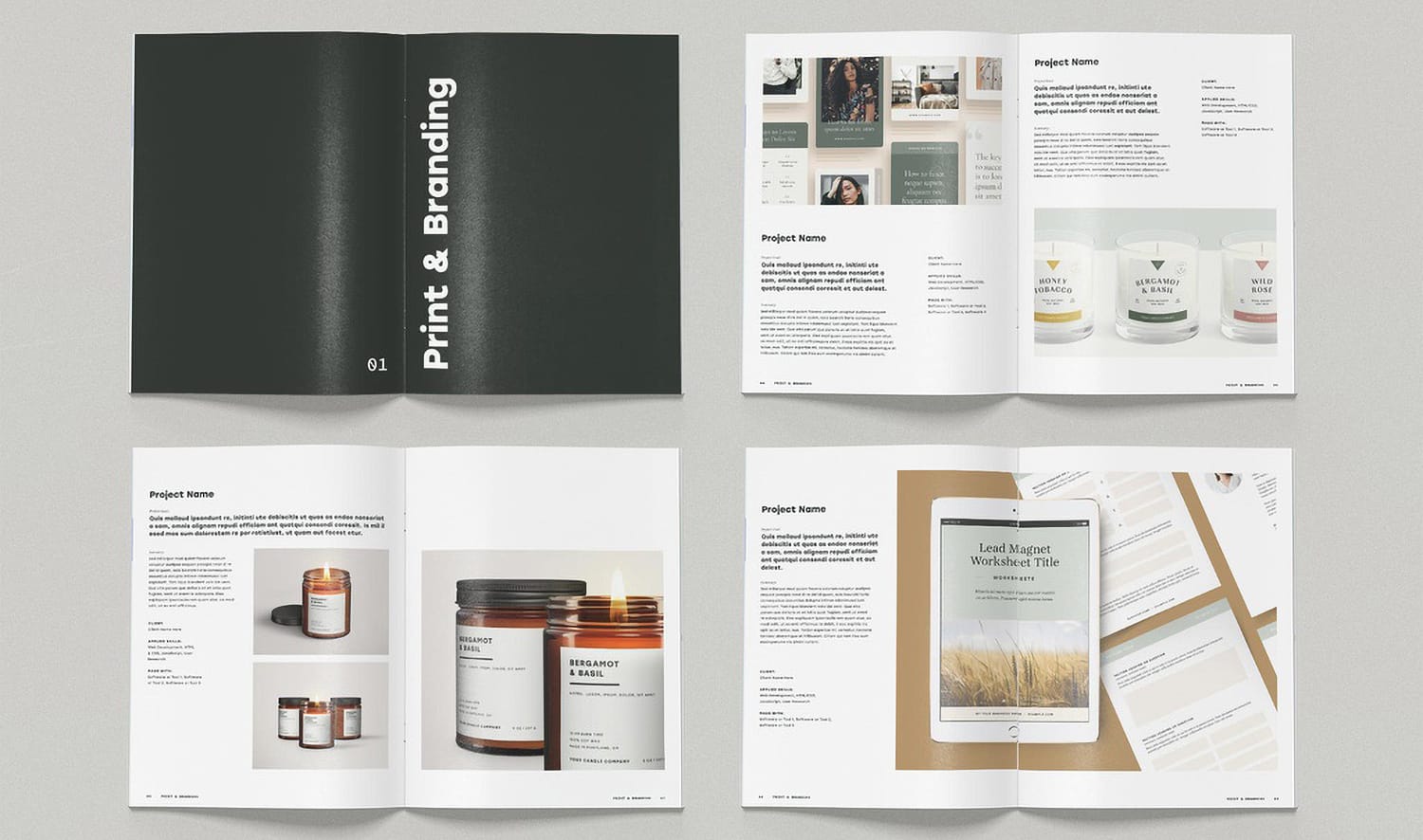 Minimalist Portfolio Brochure Layout Template