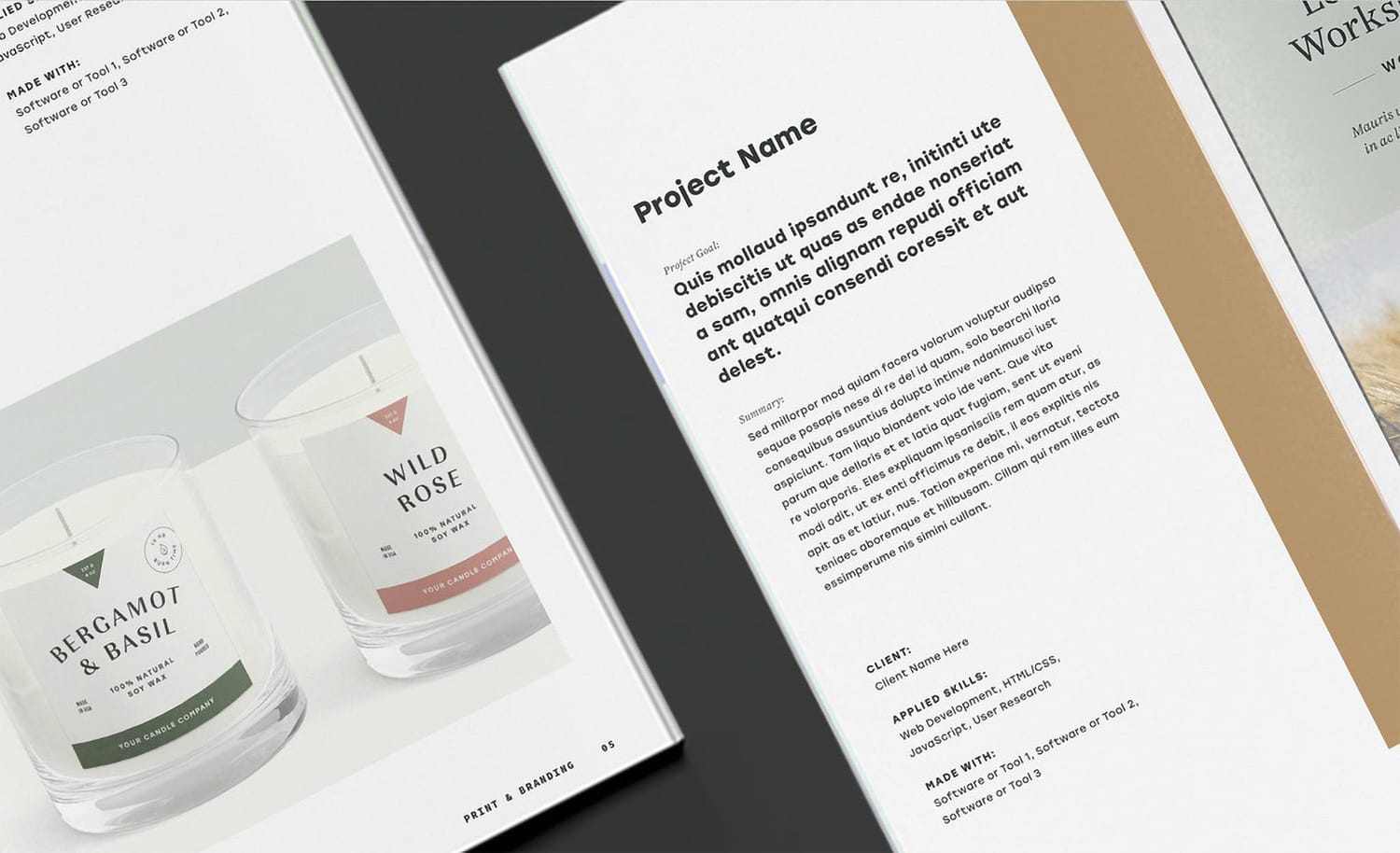 Minimalist Portfolio Brochure Layout Template