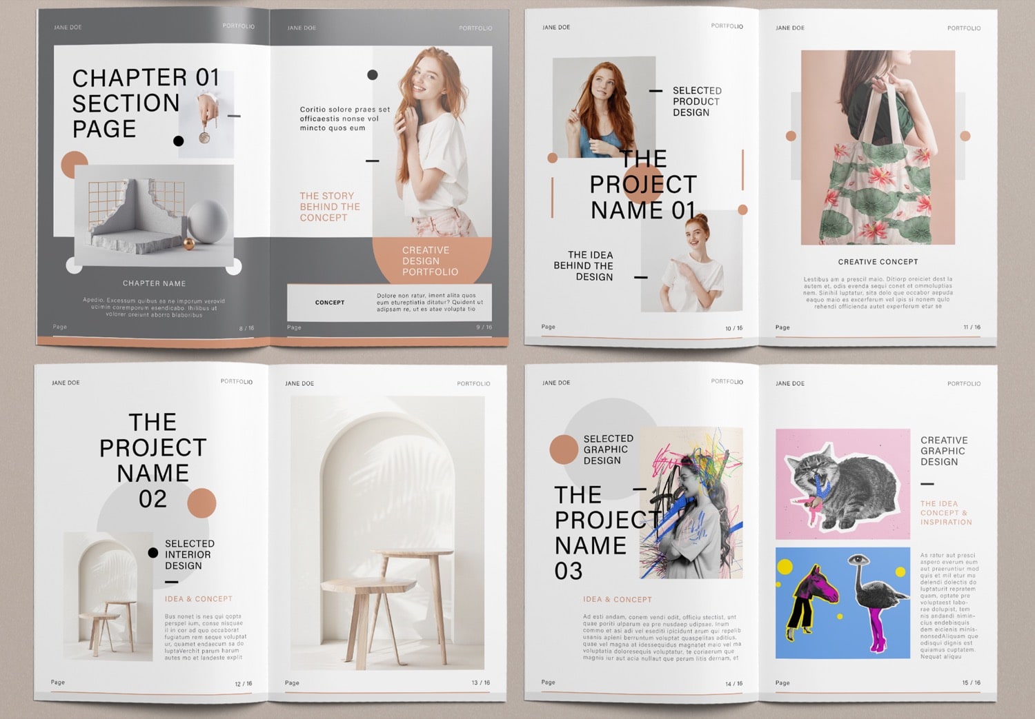Preview Page 9-16 of Creative Design Portfolio Template