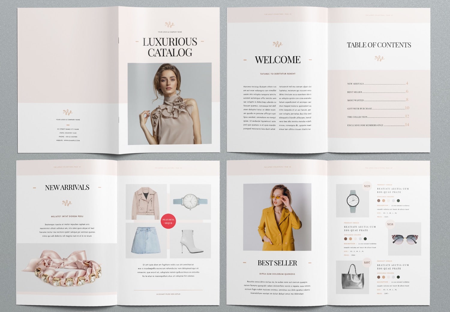 Preview Page1-8 of catalog layout templates
