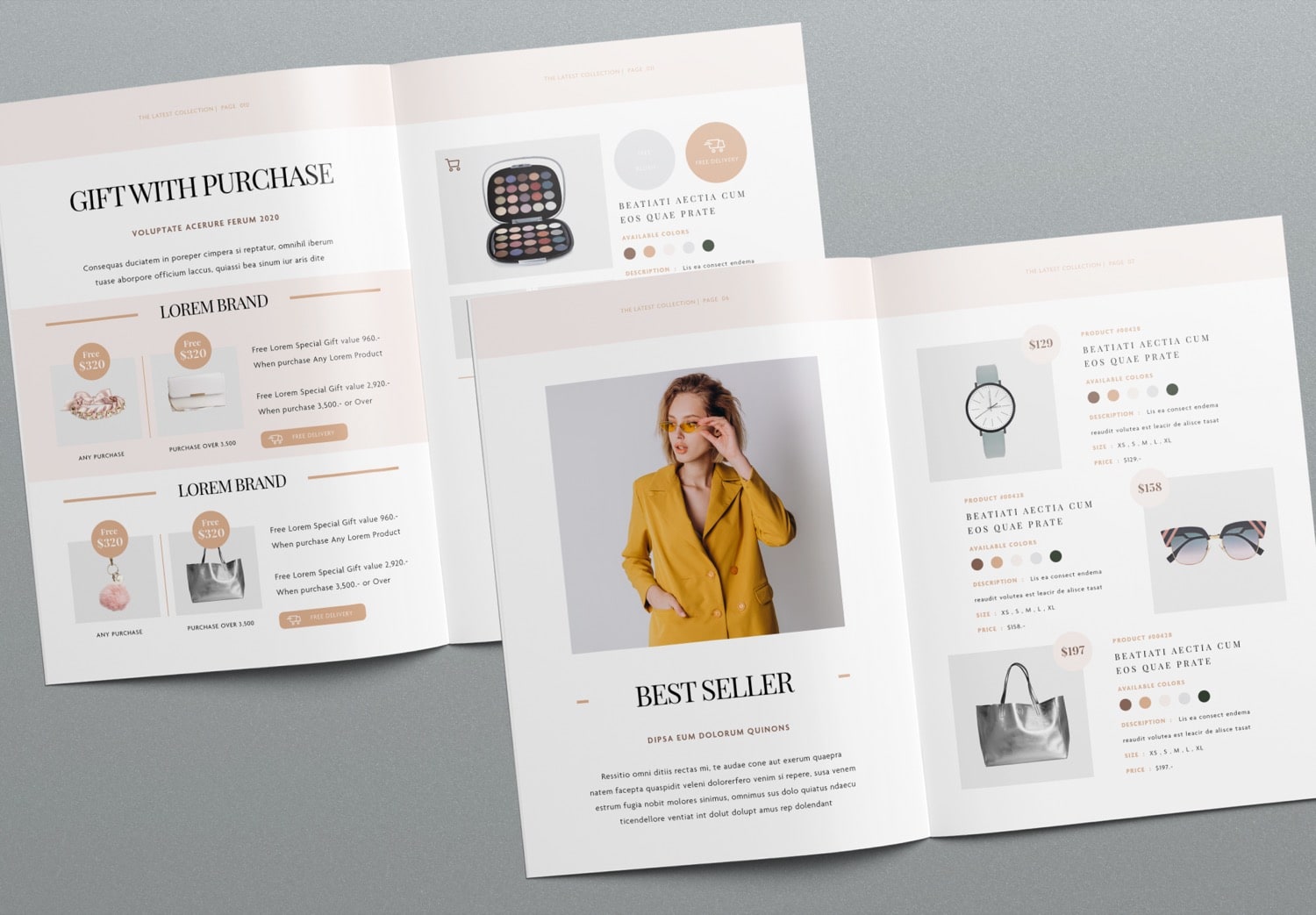 Preview of catalog layout templates