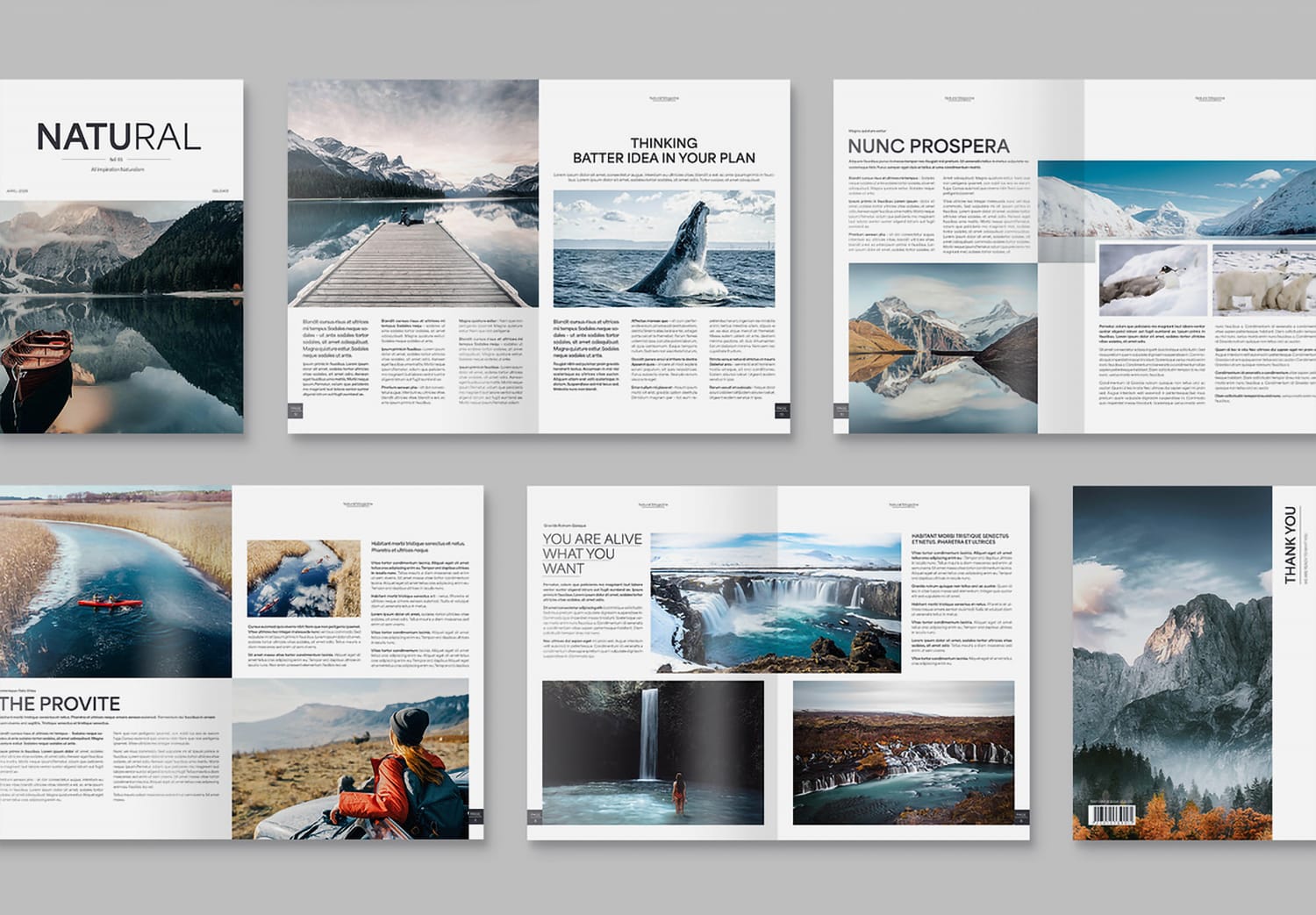 Close Up of Magazine Layout Template