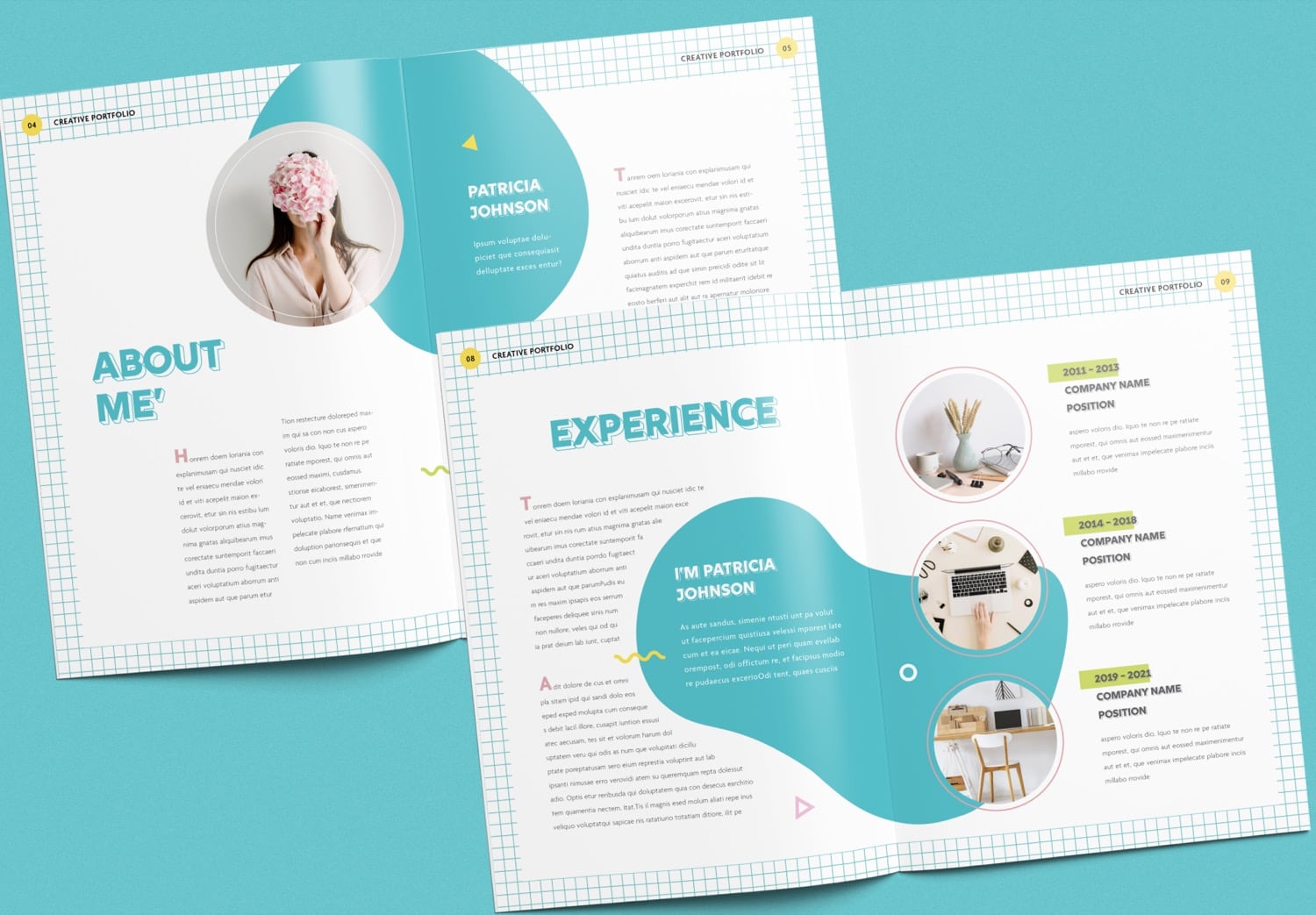 Close up of Free Download Minimal Portfolio Template for students