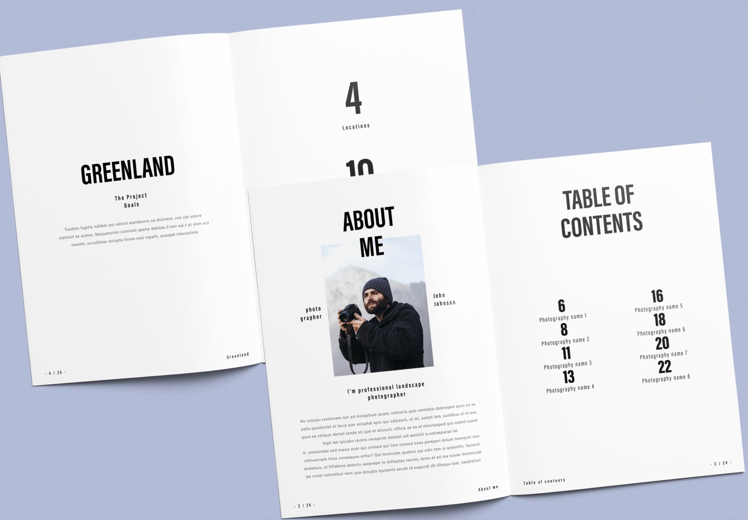 Close up of Free Download Photobook Design Template