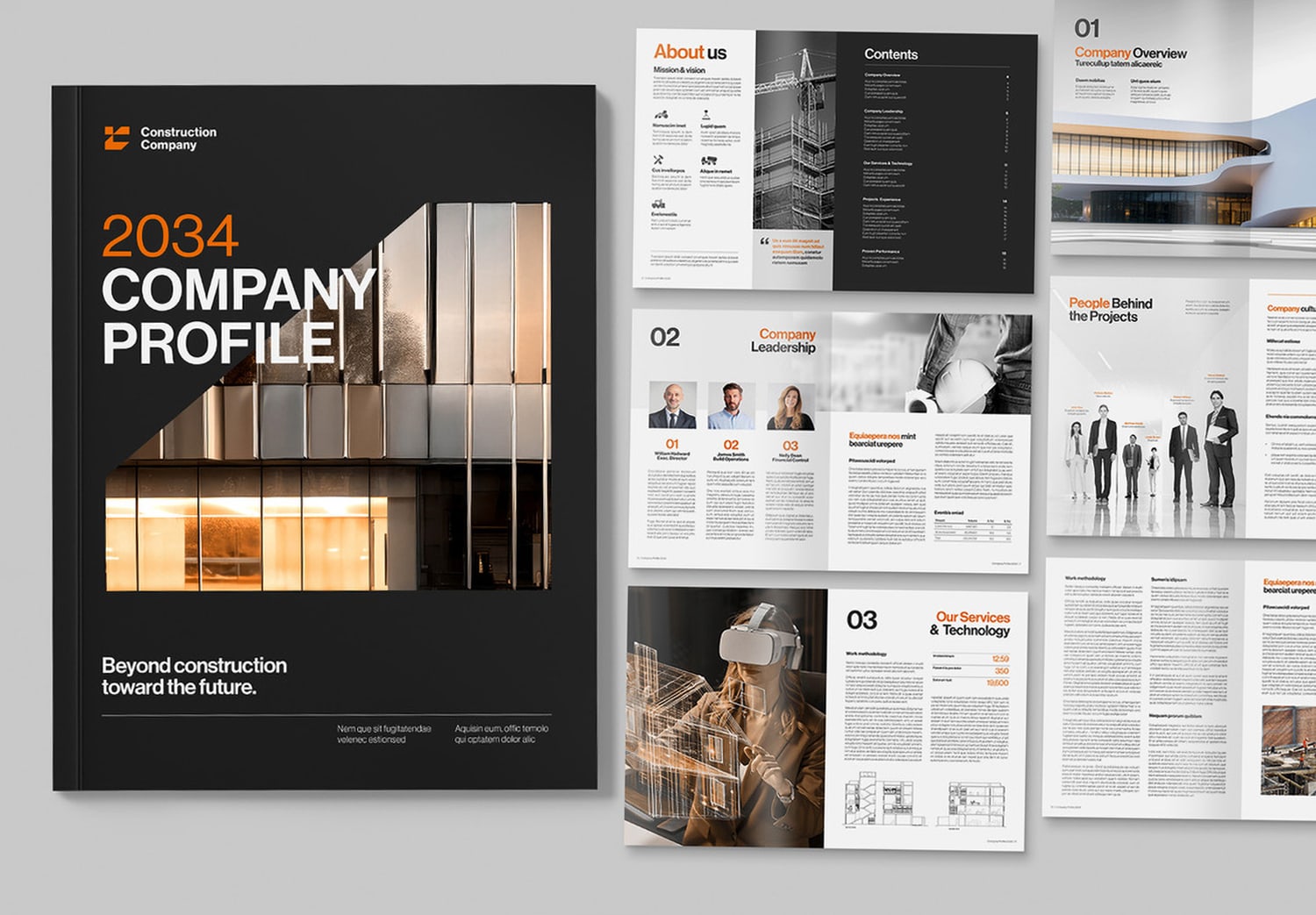 Company Profile Template with Architecture Industry - FolioMe.Design