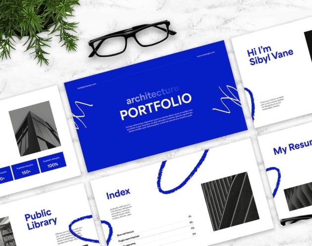 Featured of Download Blue Architect Portfolio Template