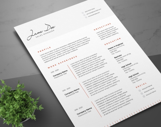Featured of Download Resume Layout