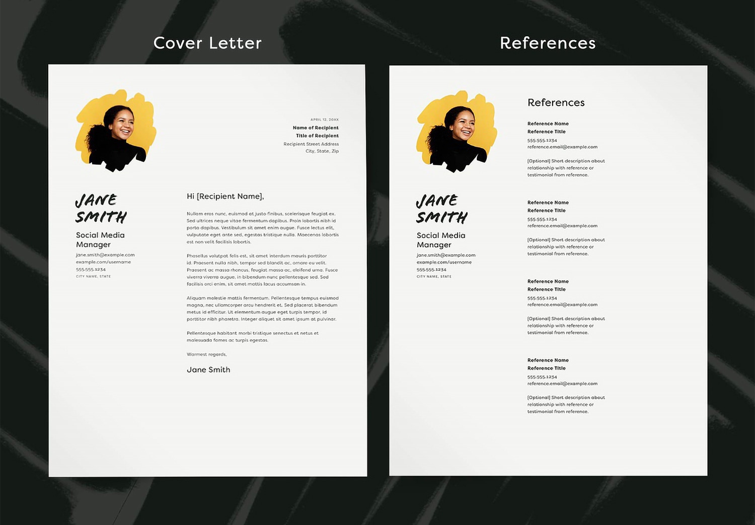 Preview 3-4 of Download Clean Minimal Resume Layout Template