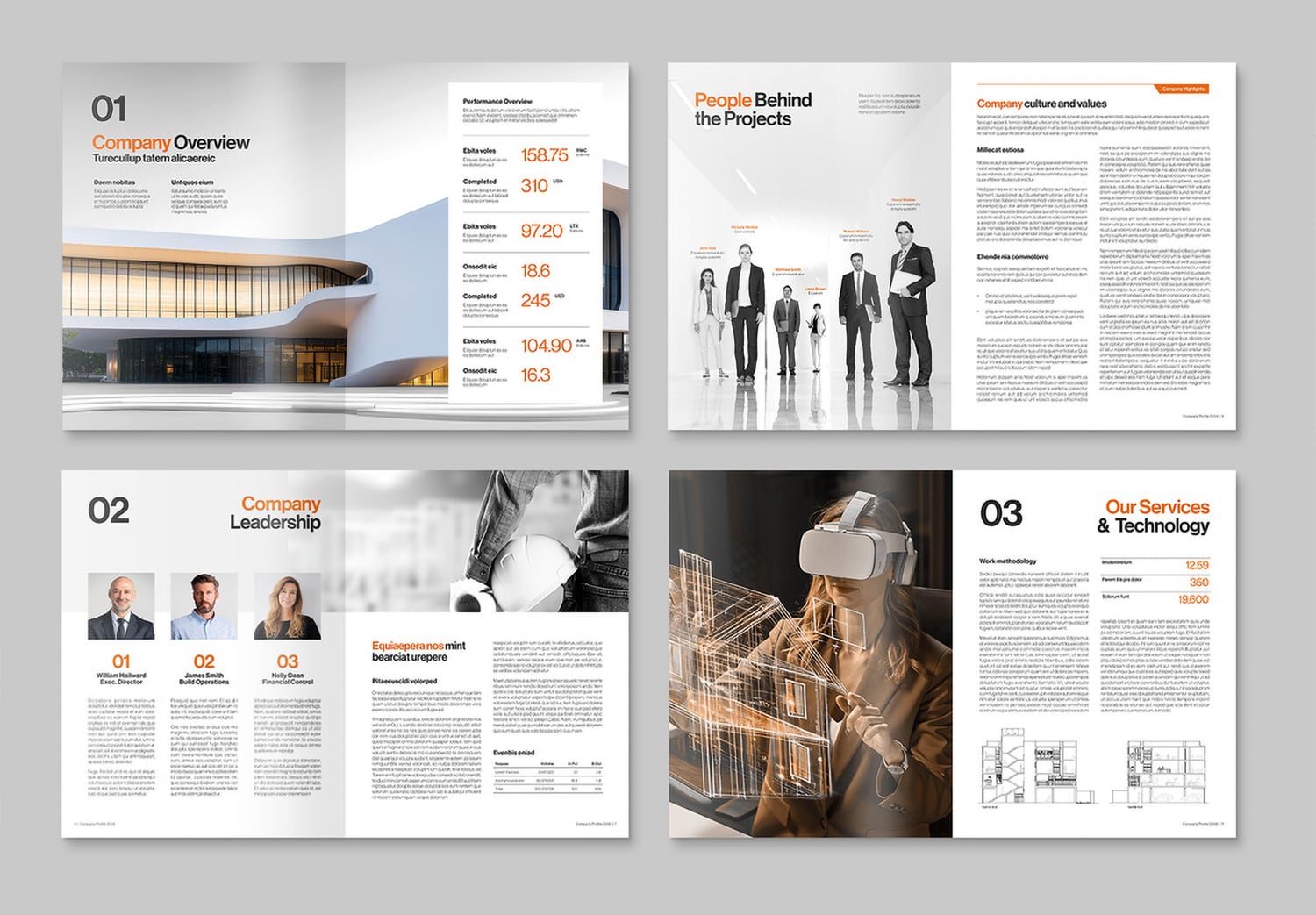 Preview Content Design of Company Profile Template