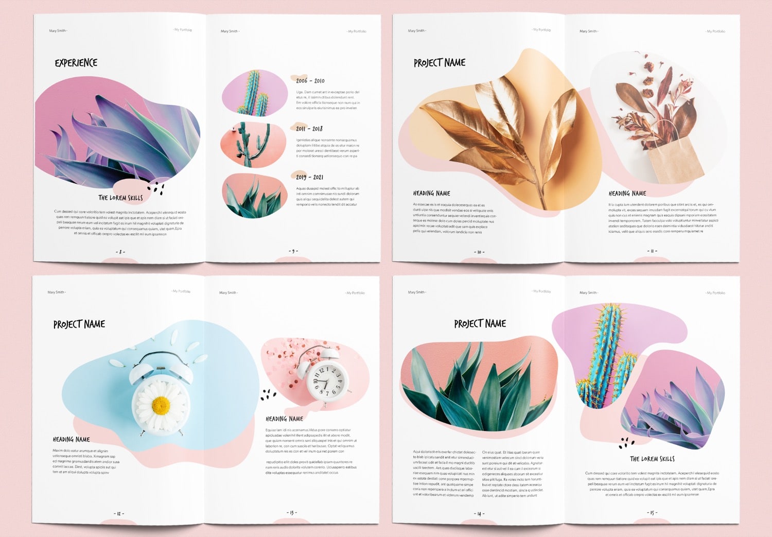 Preview Pages 8-15 of Free Download Minimal Portfolio Layout Template