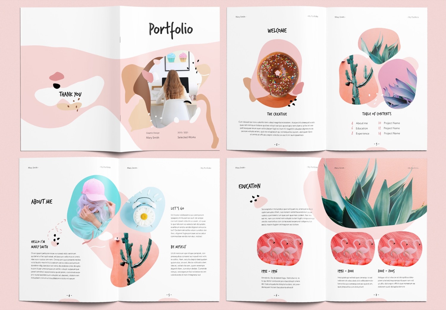 Preview Pages 1-7 of Free Download Minimal Portfolio Layout Template