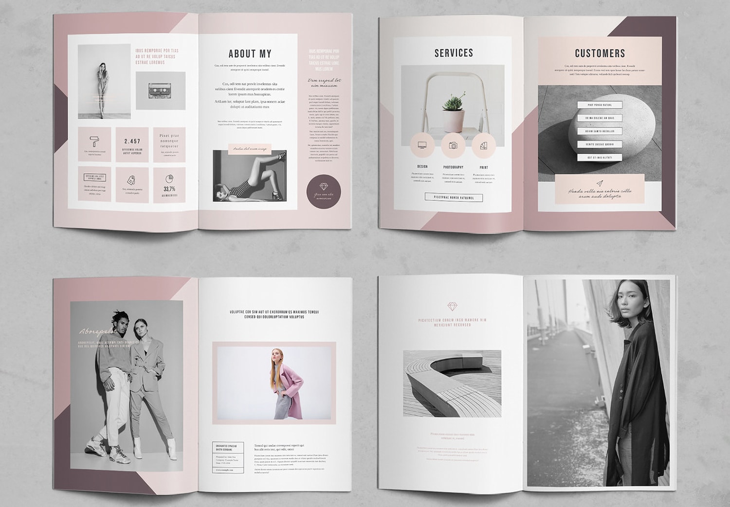 Preview Set 1 of Photography Portfolio Layout Template