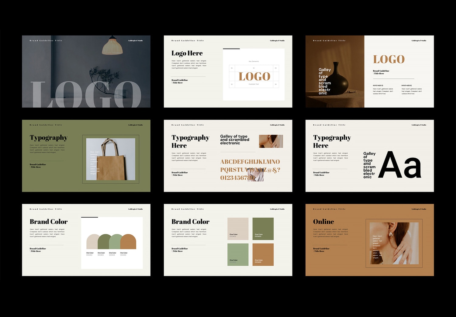 Preview Set2 of Download Brand Guideline Layout Template