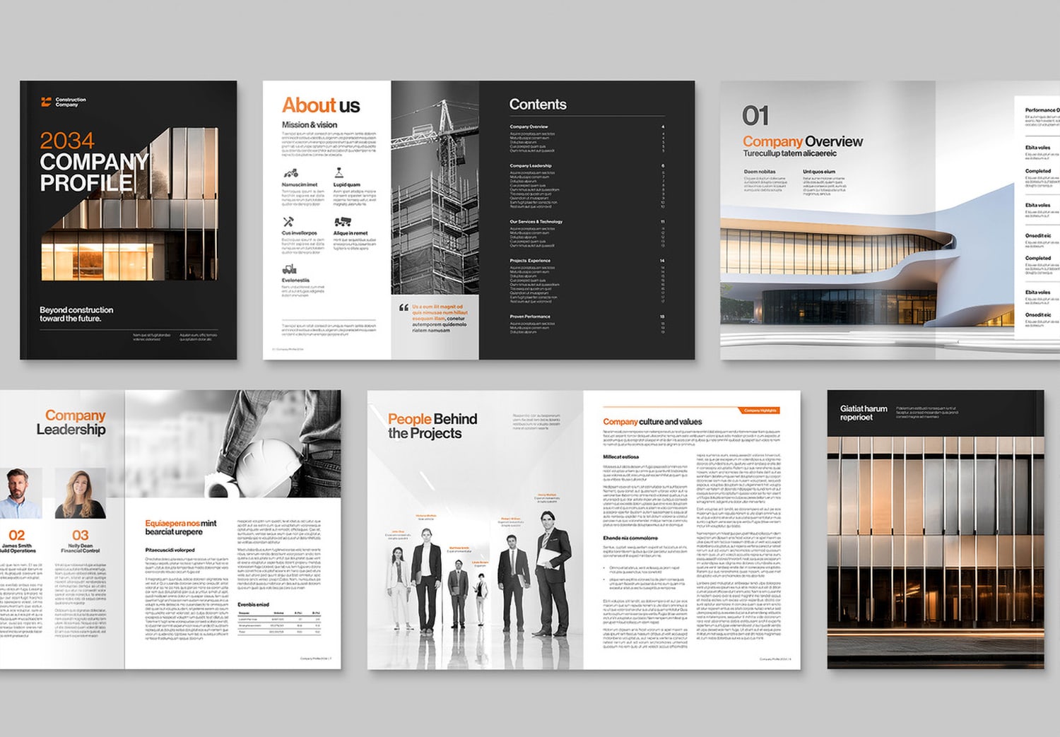 Company Profile Template with Architecture Industry - FolioMe.Design